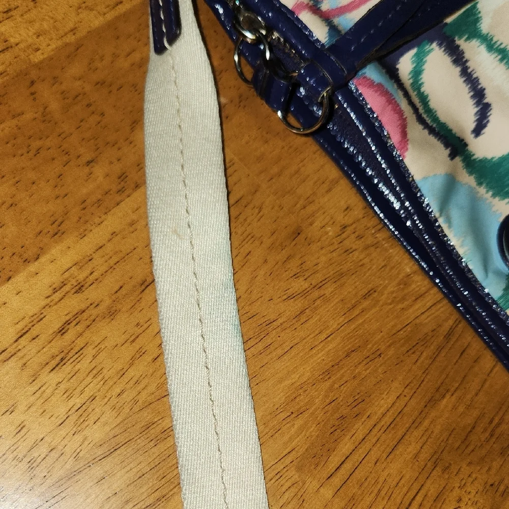 Coach Red and Pink Crossbody Bag with Artistic Design - Picture 11 of 14